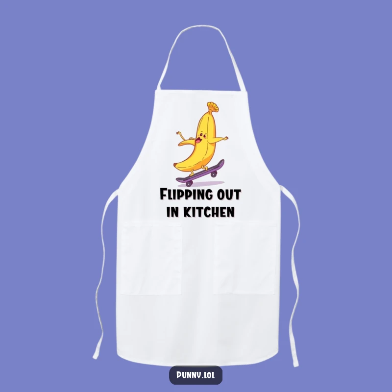 Funny Banana Peel Skateboard Apron - Backwards Kitchen Safety Gift