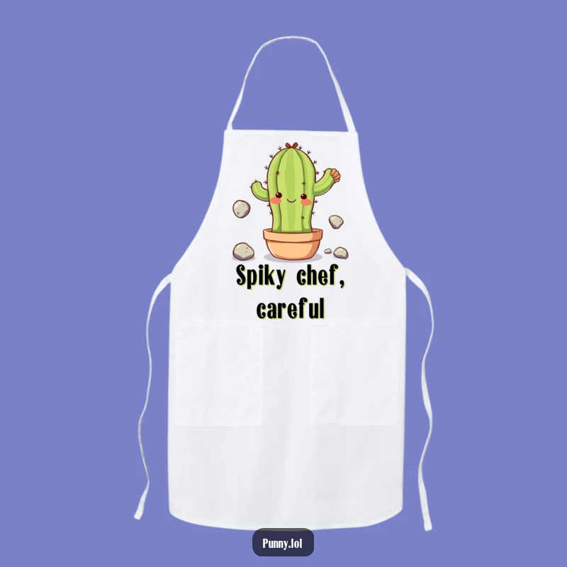 Funny Clumsy Cactus Apron - Cook with Quirky Balance!