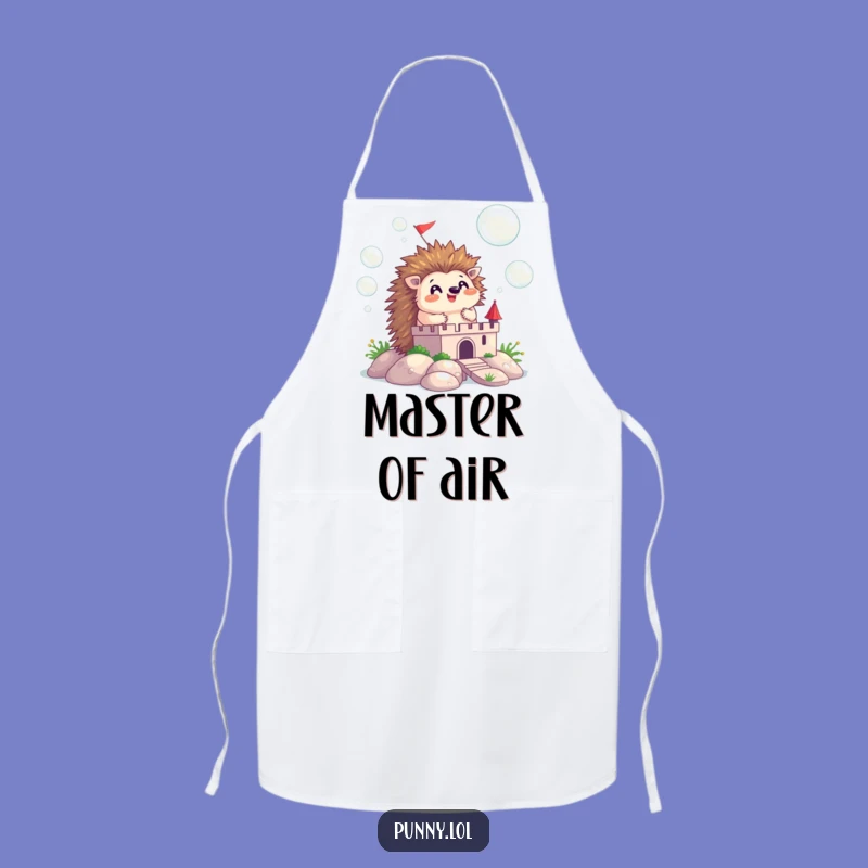 Funny Hedgehog Apron: Happy Bubble Architect for Kitchen Creativity
