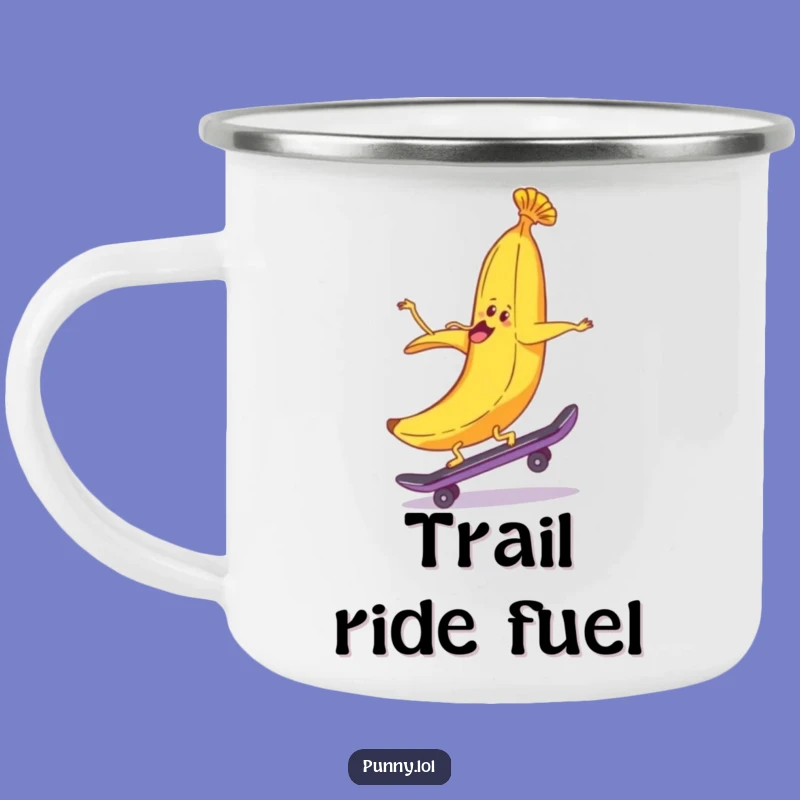 Funny Banana Peel Skateboard Camping Mug - Backwards Outdoor Gift