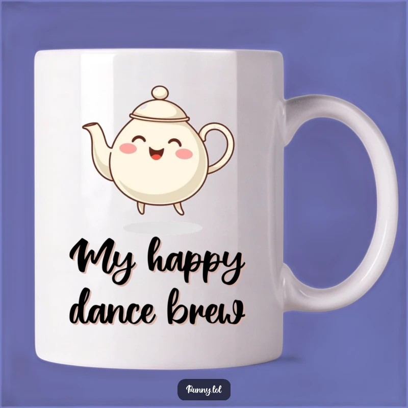 Funny Dancing Teapot Mug - Cheerful Steaming Character Gift Idea