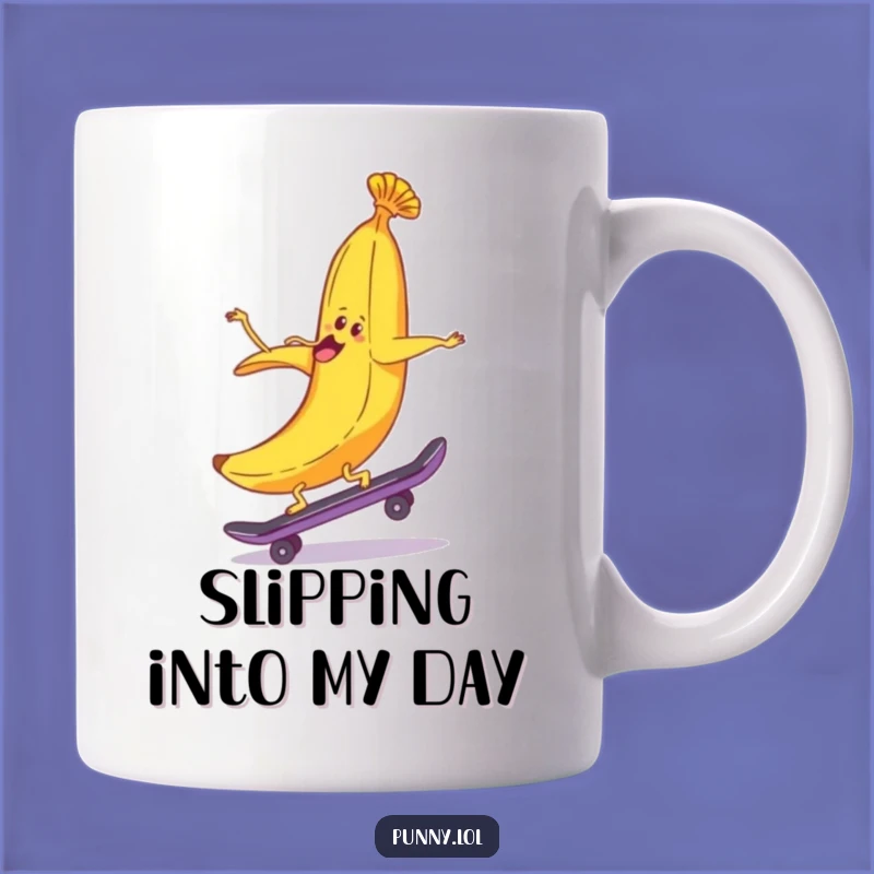 Funny Banana Peel Skateboard Mug - Cheerful Ride Gift Idea