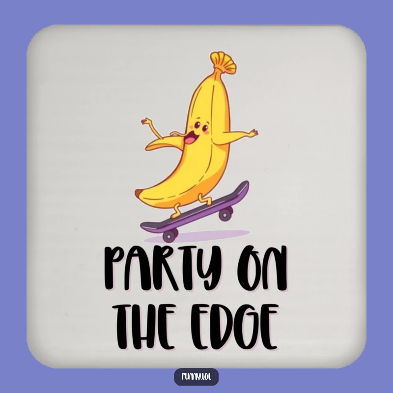 Funny Banana Peel Skateboard Coaster Set - Backwards Drink Saver Gift