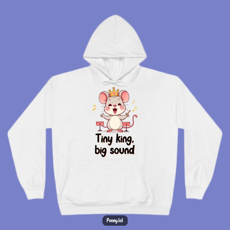 Cozy Funny Mouse Conductor Hoodie: Warm & Musical Humor Gift