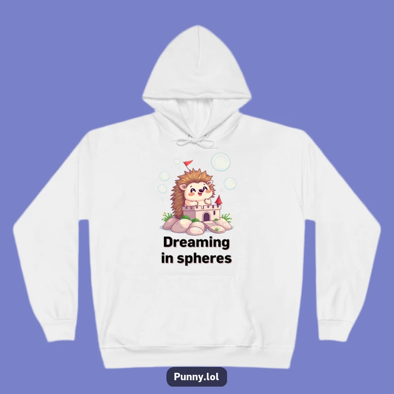 Cozy Funny Hedgehog Hoodie: Happy Bubble Builder for Warm and Whimsical Comfort