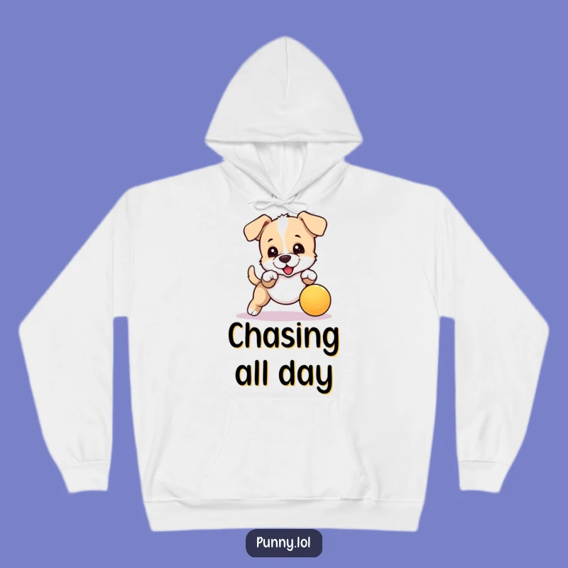 Funny Bouncing Puppy Hoodie: Cozy Comfort & Energetic Vibes
