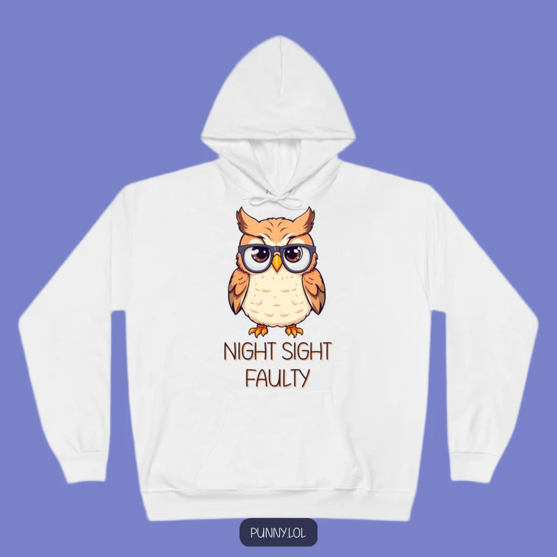 Funny Confused Owl Hoodie: Cozy & Wacky Wear for Smart Jokes