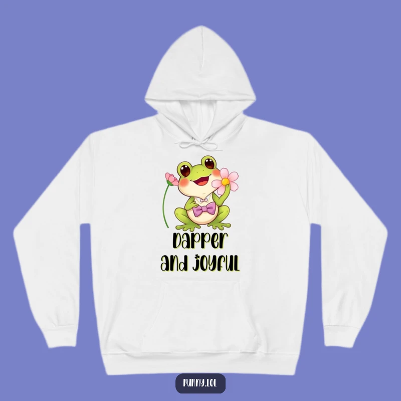 Funny Frog Bowtie Hoodie - Cozy Singing Sweatshirt, Charming Animal Gift