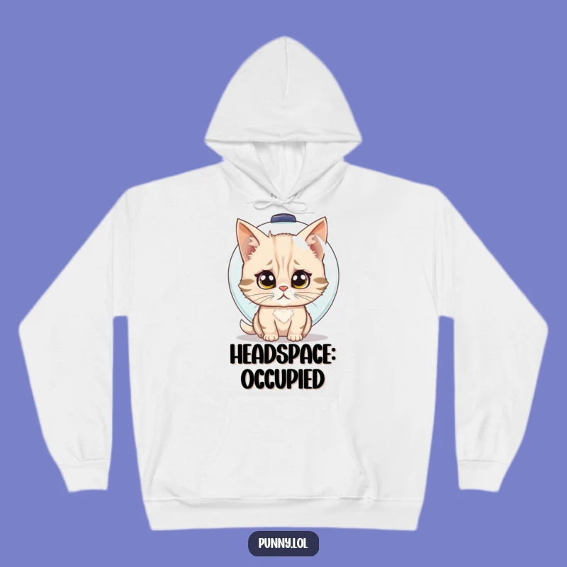 Cozy Funny Cat Fishbowl Helmet Hoodie: Hilarious Comfort for Cat Aficionados