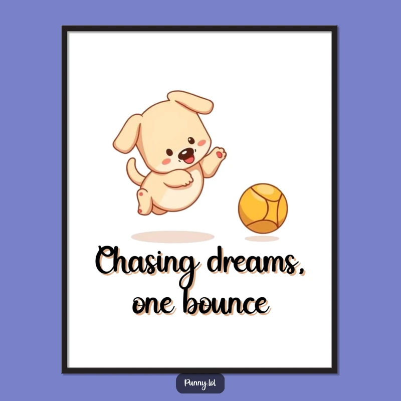Free Printable Puppy Wall Art: Bouncing Dog Decor, Energetic Downloadable Art
