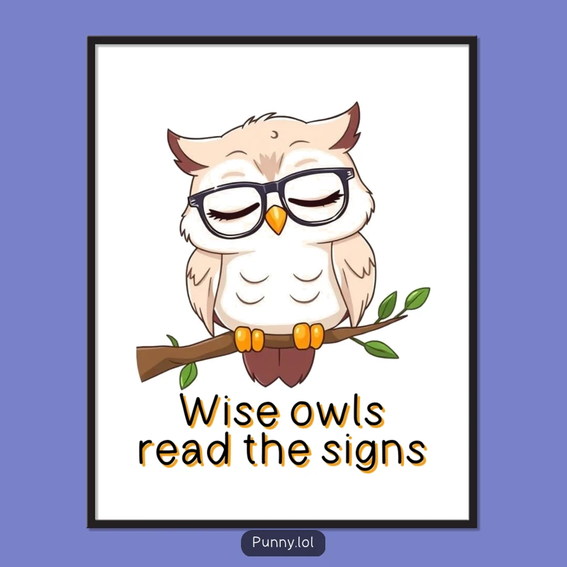 Free Printable Wall Art: Sleepy Owl's Cozy Wisdom, a Charming Downloadable Art Gift