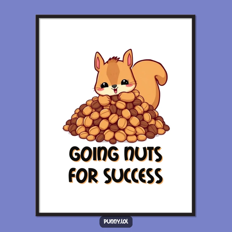 Free Printable Squirrel Wall Art: Hoarding Nuts Decor, Whimsical Downloadable Art