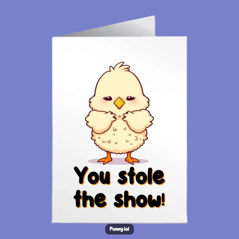 Free Printable Chick Congrats Card: Standing Ovation Downloadable Success