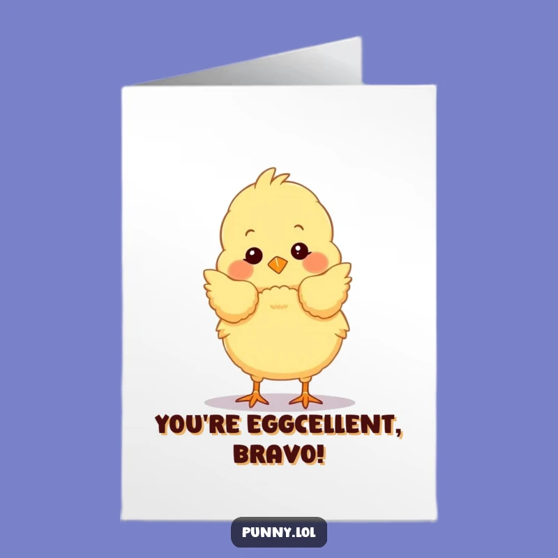 Free Printable Congrats Card: Fluffy Chick Bow For Your Funny Downloadable Gift