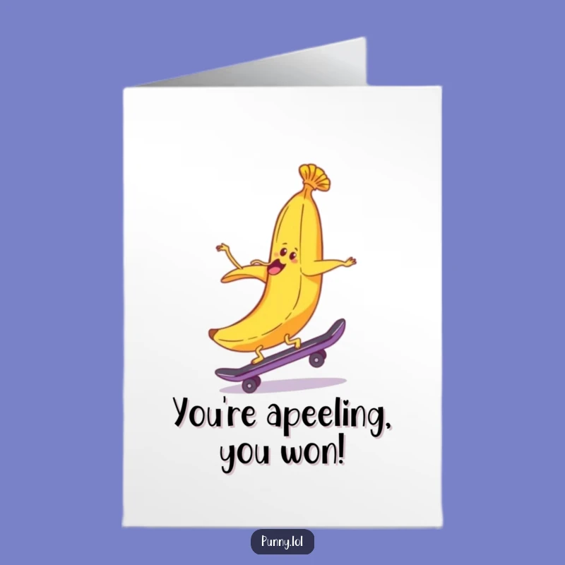 Free Printable Banana Peel Congrats Card - Funny Downloadable Gift for Unexpected Success!