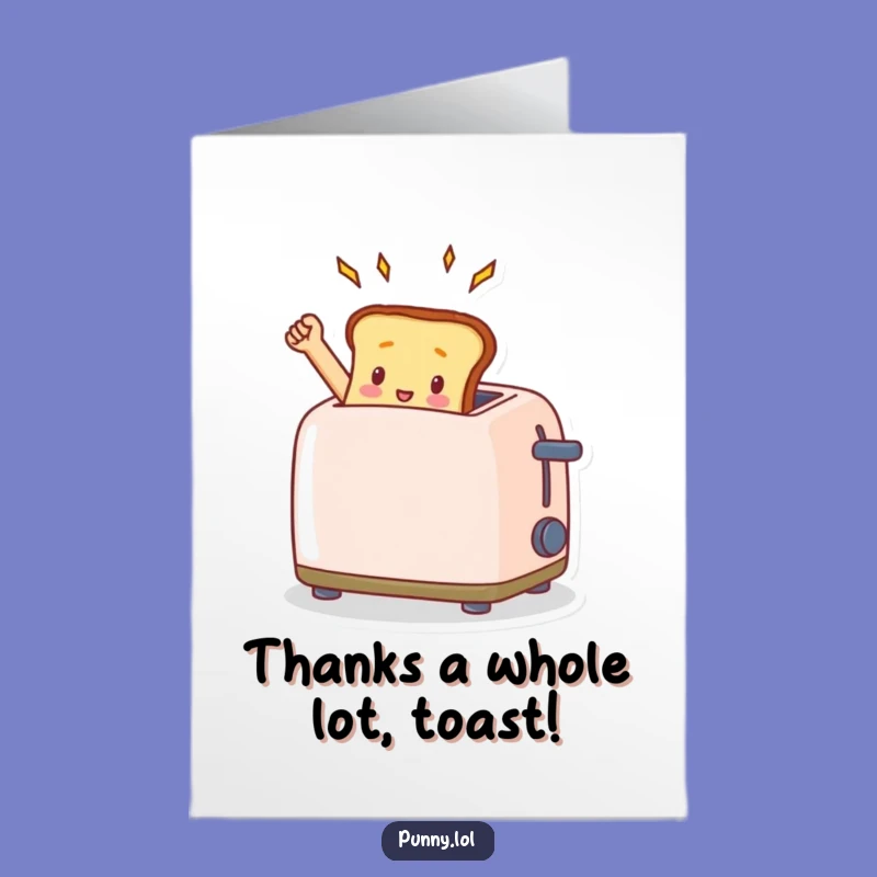 Free Printable Triumphant Toast Thank You Card - Fun Downloadable Gift for a Warm Gesture!