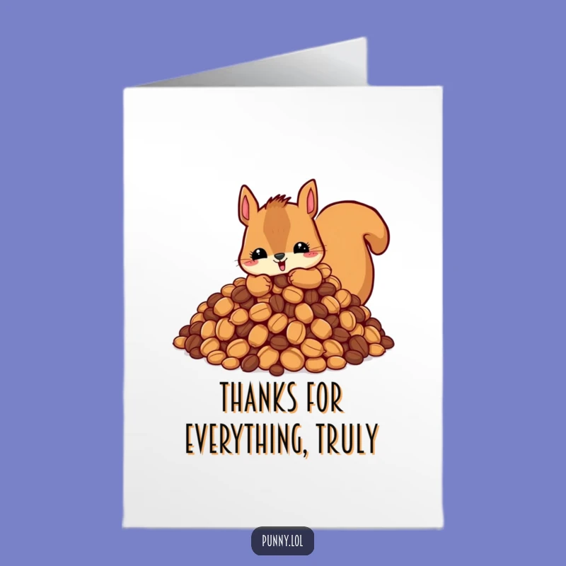 Free Printable Squirrel Thank You Card: Nutty Gratitude Downloadable for Thanks