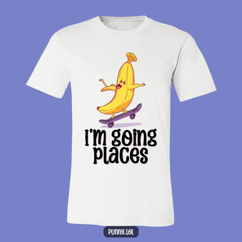 Funny Banana Peel Skateboard T-Shirt - Backwards Ride Tee Gift