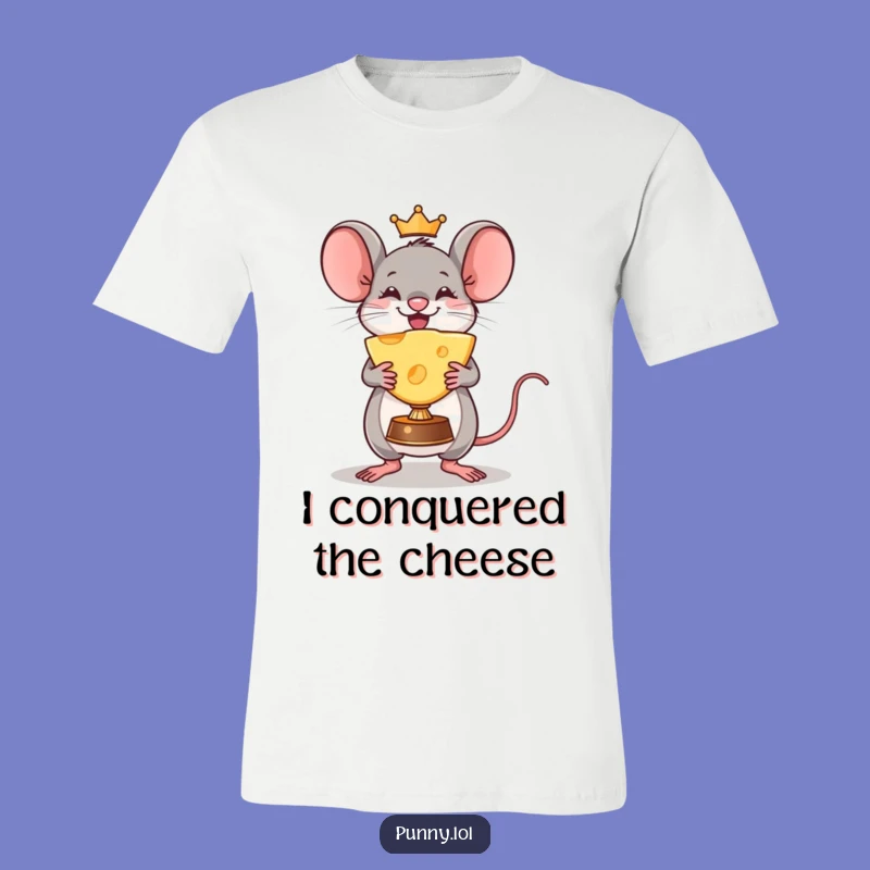 Funny Mouse Cheese Trophy T-Shirt: Wear Your Delicious Victories Loudly
