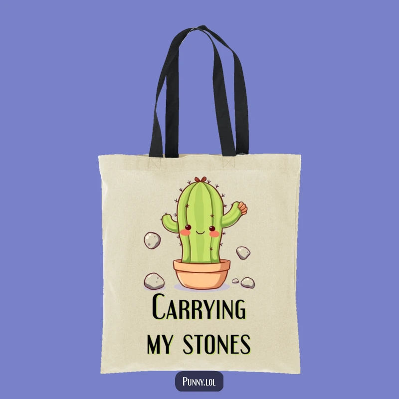 Funny Clumsy Cactus Tote Bag - Carry Your Essentials with Charm!
