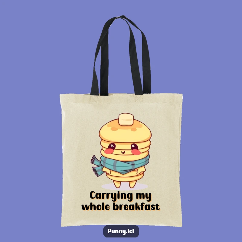 Funny Dizzy Pancake Stack Tote Bag: Carry Your Laughs in This Hilarious Breakfast Bag